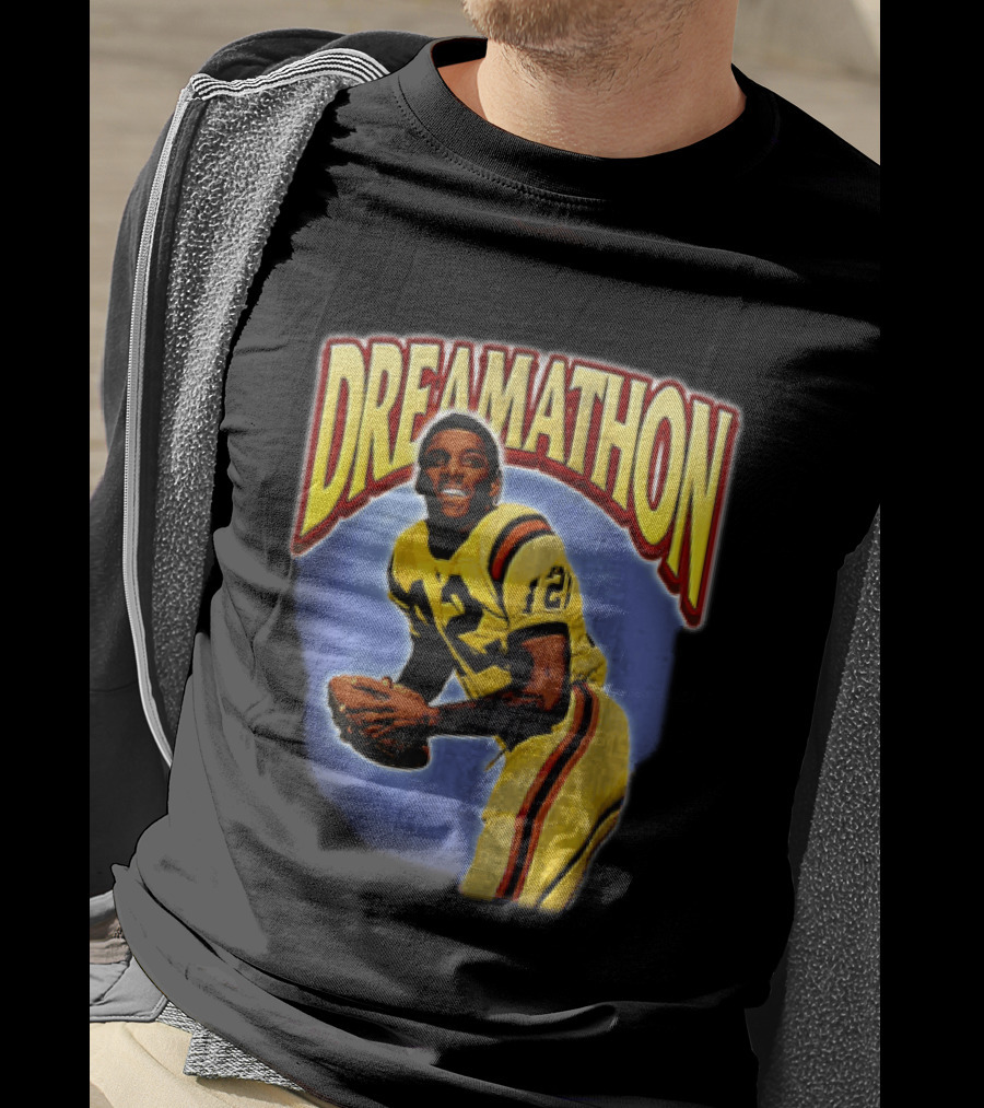 Doug Williams Dreamathon Black Knights 12 Throwing Football T-Shirt