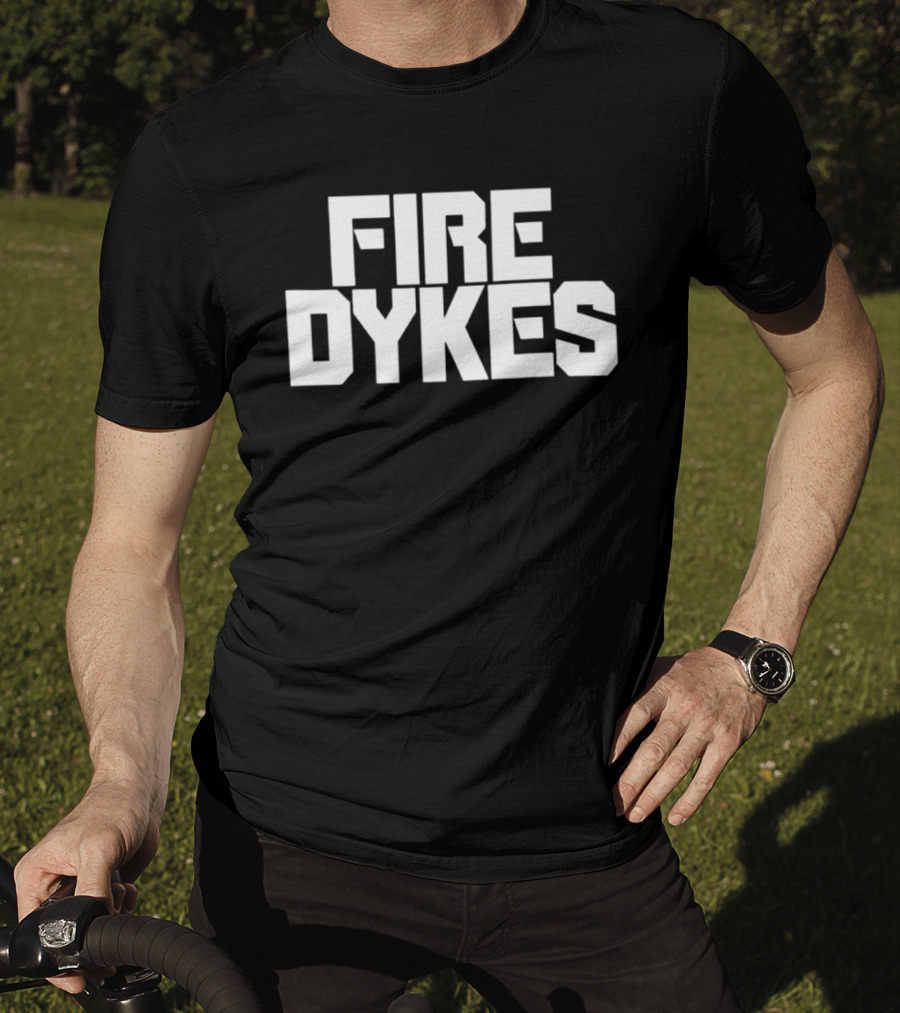Lesbian Pride LGBTQ Queer Activism Fire Dykes T-Shirt