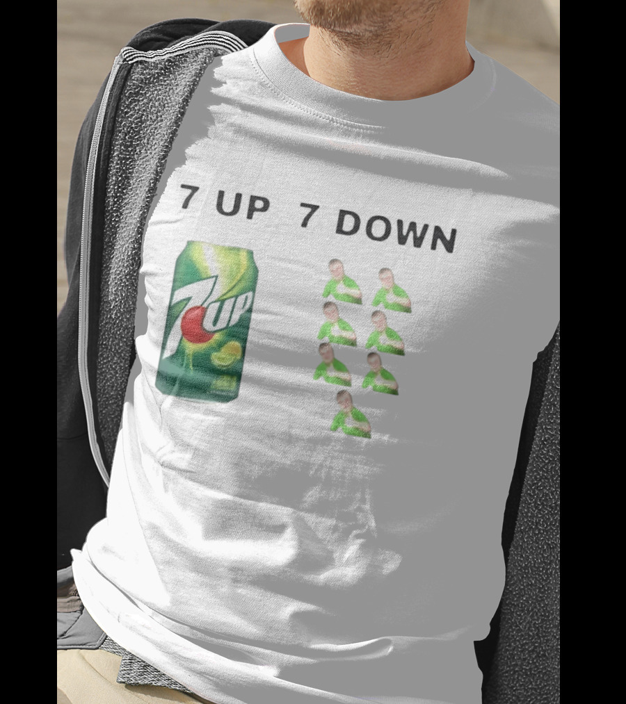7 Up 7 Down Meme Soda Can With Seven Thumbs Up T-Shirt