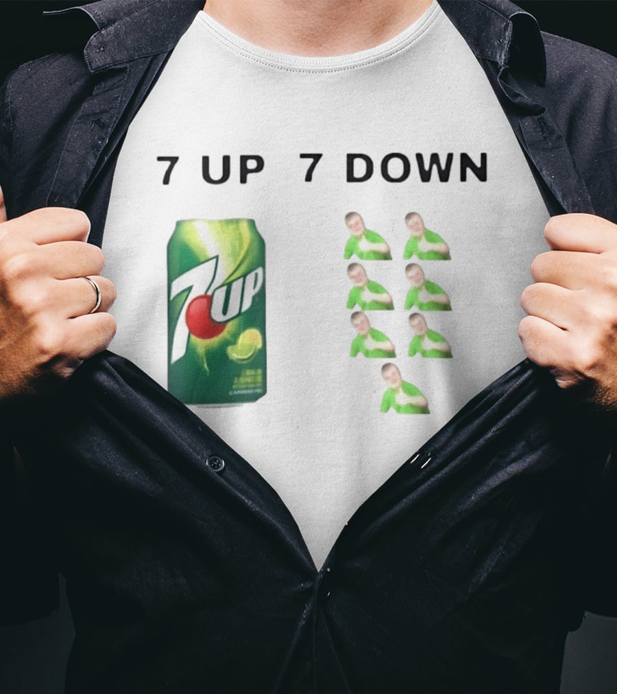 7 Up 7 Down Meme Soda Can With Seven Thumbs Up T-Shirt