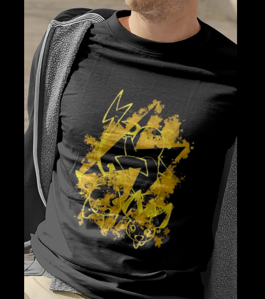 Pikachu Raichu Pichu Electric Evolution Pokemon Splash T-Shirt