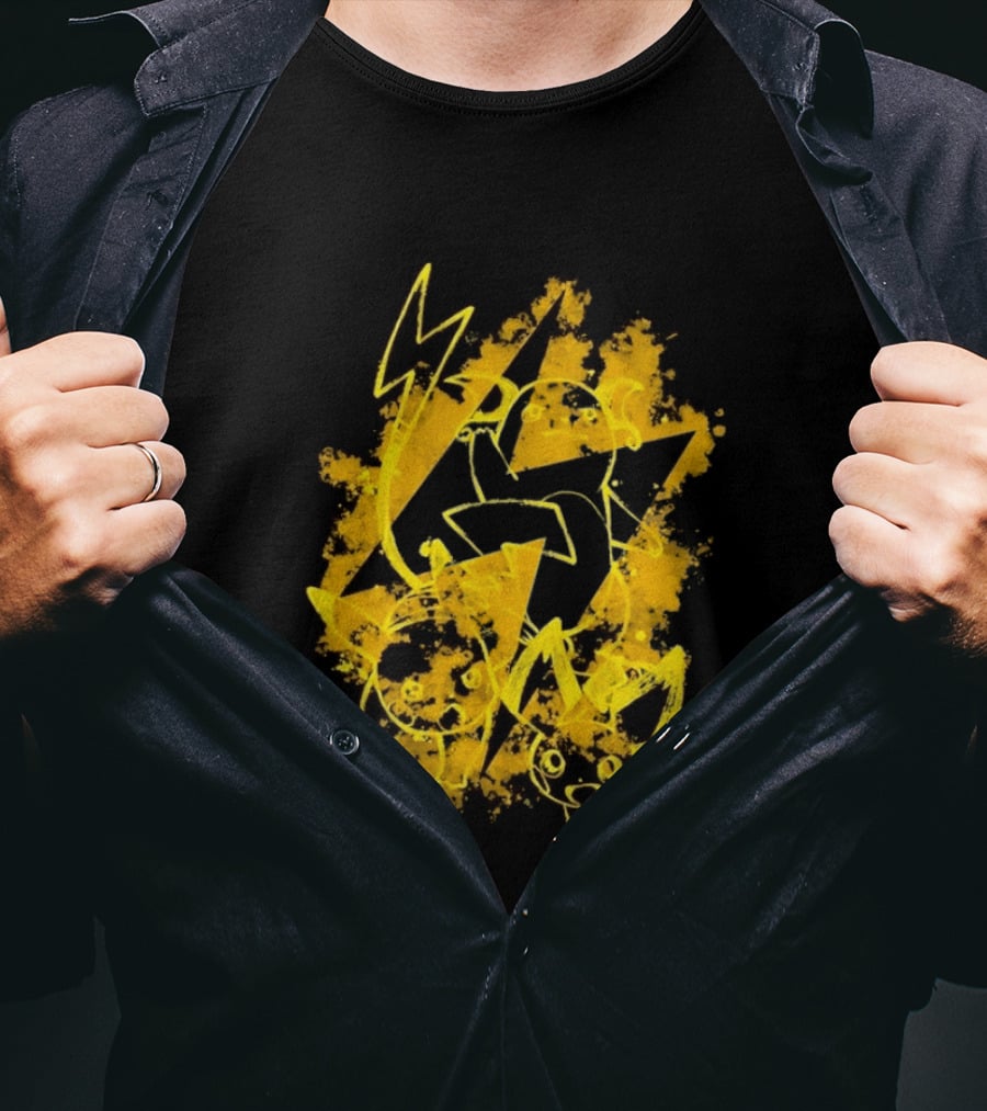 Pikachu Raichu Pichu Electric Evolution Pokemon Splash T-Shirt