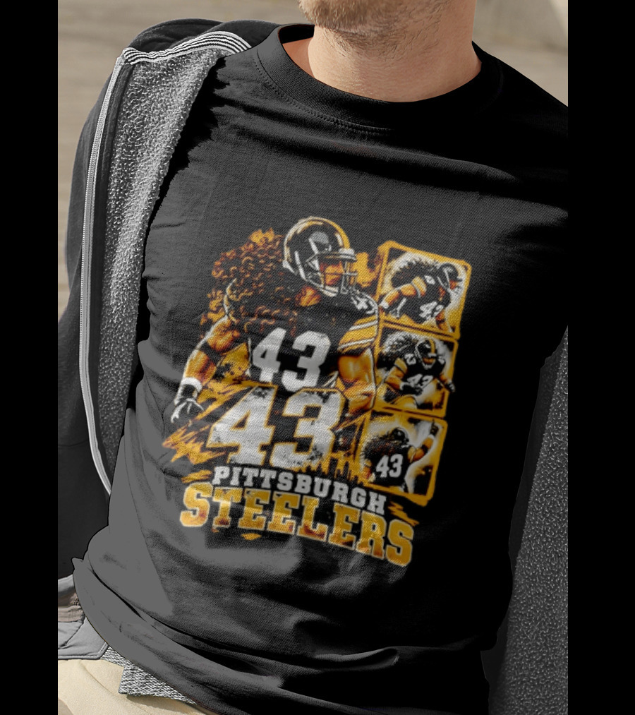 Troy Polamalu 43 Pittsburgh Steelers Football Legend T-Shirt