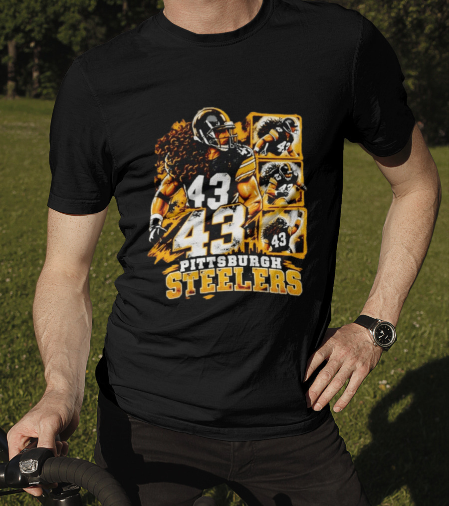 Troy Polamalu 43 Pittsburgh Steelers Football Legend T-Shirt