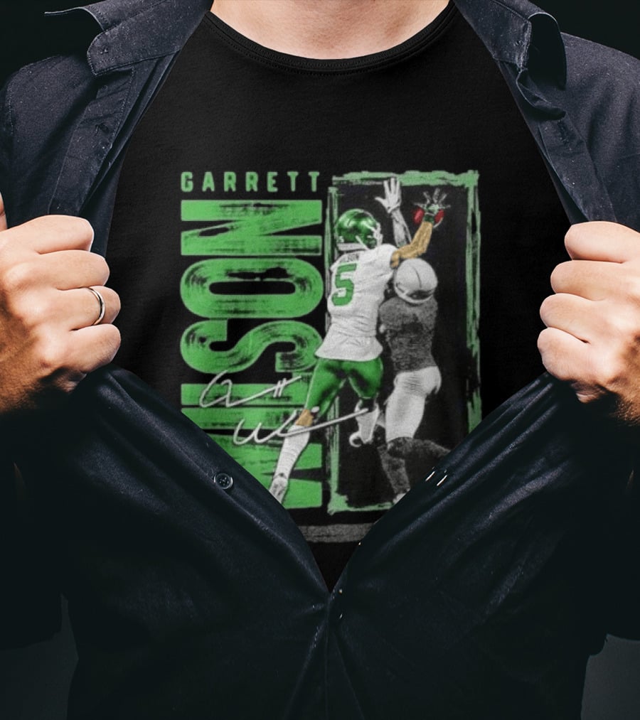 Garrett Wilson New York Jets Football Duo 5 Autograph Wilson Player Image T-Shirt