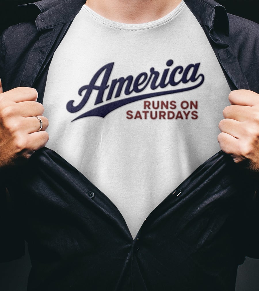 America Runs On Saturdays College Football T-Shirt