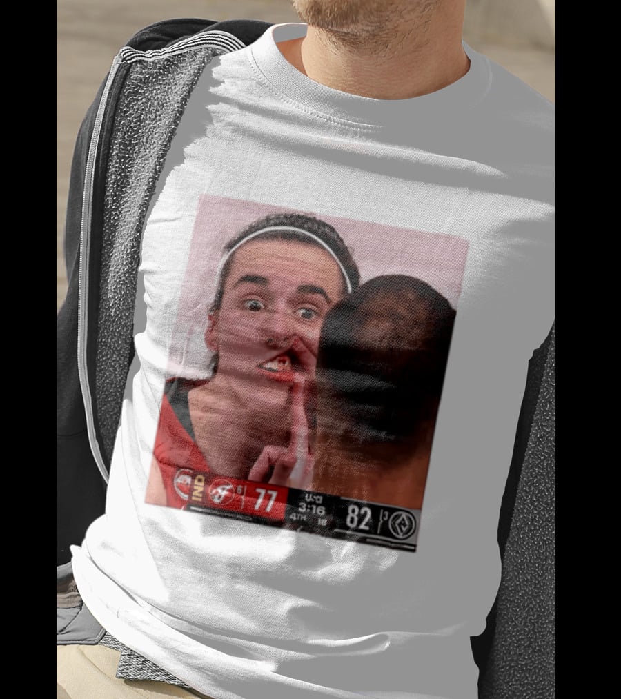 Caitlin Clark Injured Mouth Indiana Basketball Game Score 77 82 Fourth Quarter T-Shirt