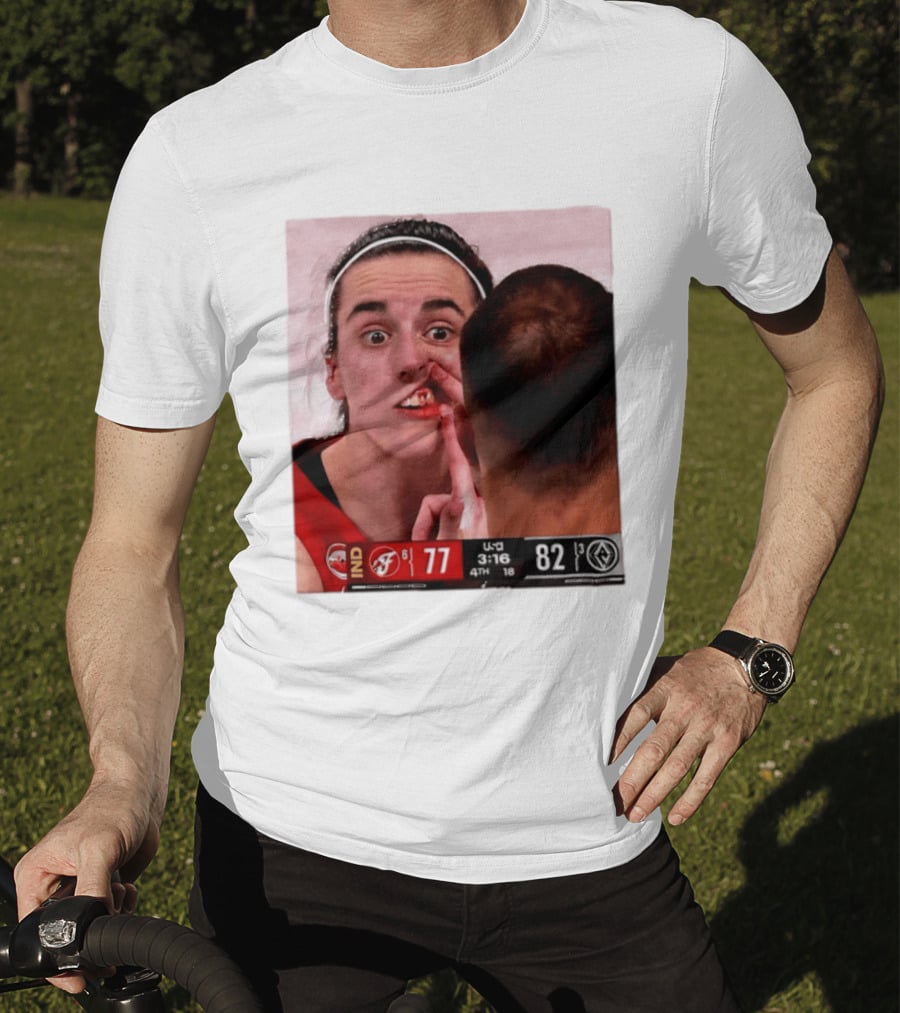 Caitlin Clark Injured Mouth Indiana Basketball Game Score 77 82 Fourth Quarter T-Shirt