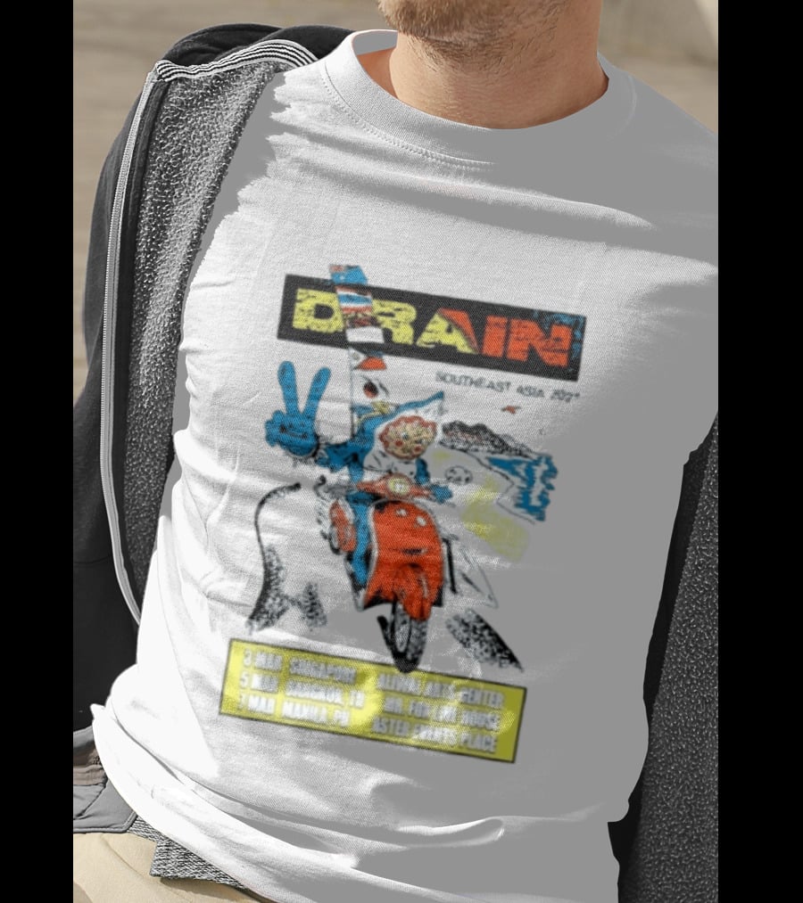 Drain Southeast Asia 2027 Tour Hardcore Singapore Bangkok Manila Dates Venues T-Shirt