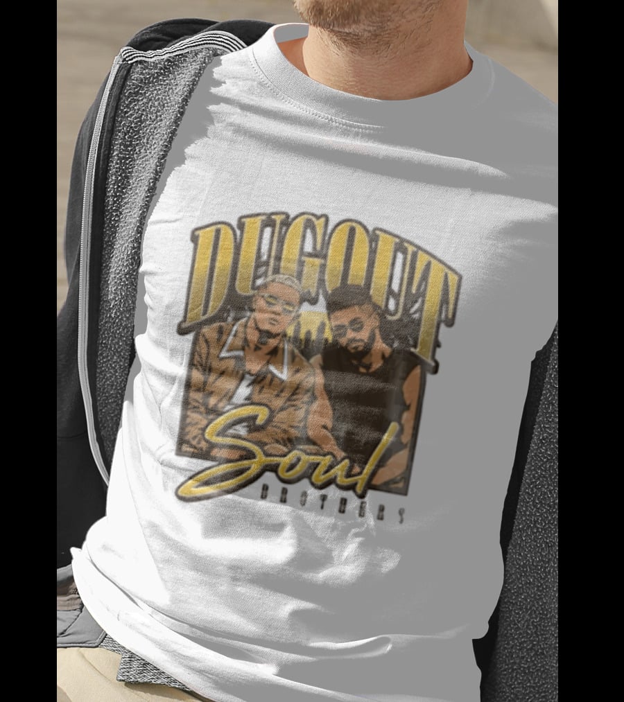 Dugout Soul Brothers Two Men Wearing Sunglasses City Skyline T-Shirt