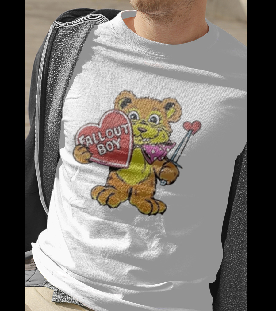 Fallout Boy Every Lover's Got A Little Dagger In Their Hand Bear Holding Heart T-Shirt