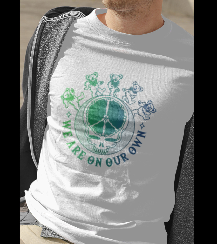 Grateful Dead Dancing Bears We Are On Our Own Peace Skull Moon T-Shirt