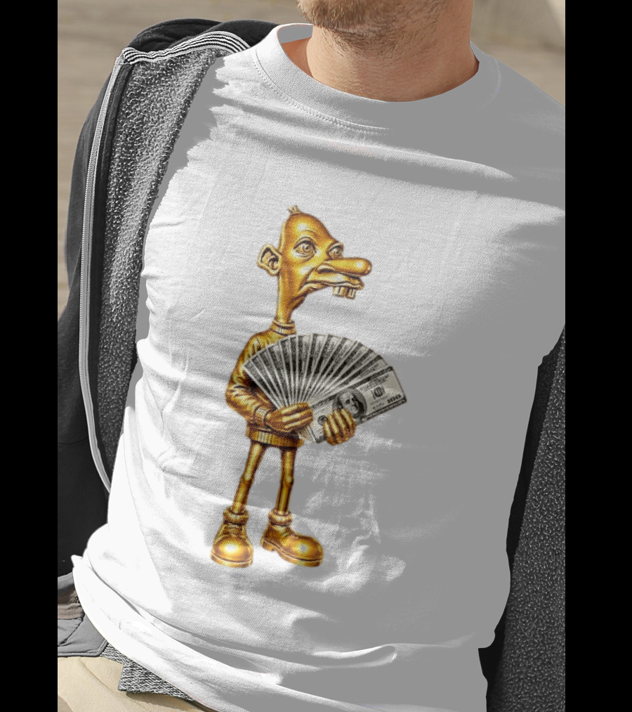 Greg Heffley Gold Money Meme With Cash Stack T-Shirt