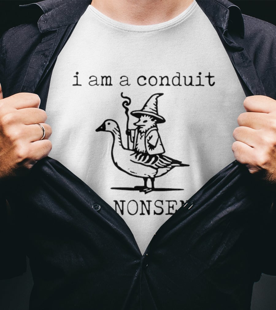 I Am A Conduit For Nonsense Wizard Goose T-Shirt