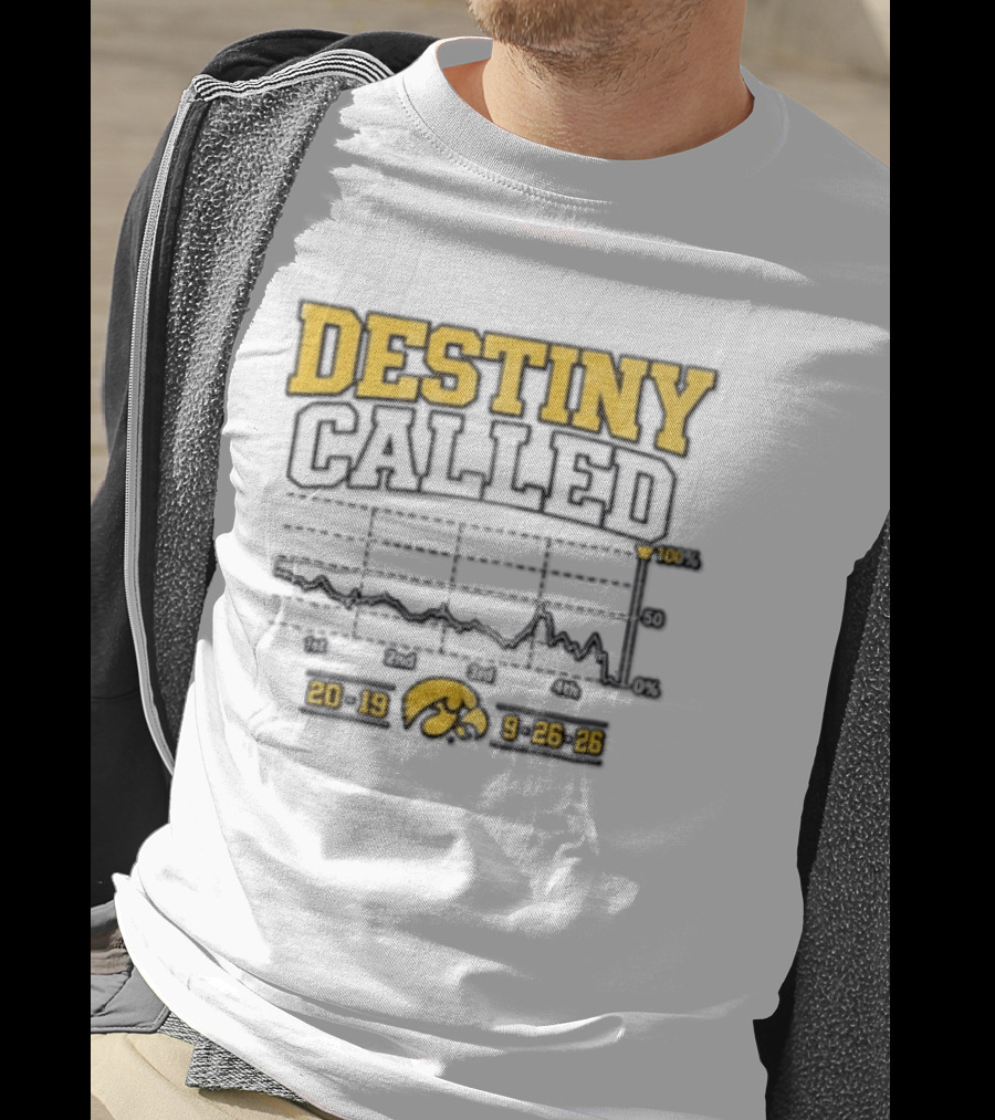 Destiny Called Iowa Hawkeyes Xavier Williams Performance Graph 2019 9 26 26 T-Shirt