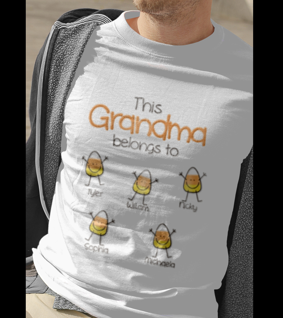 Grandma Belongs To Tyler William Nicky Sophia Michaela T-Shirt
