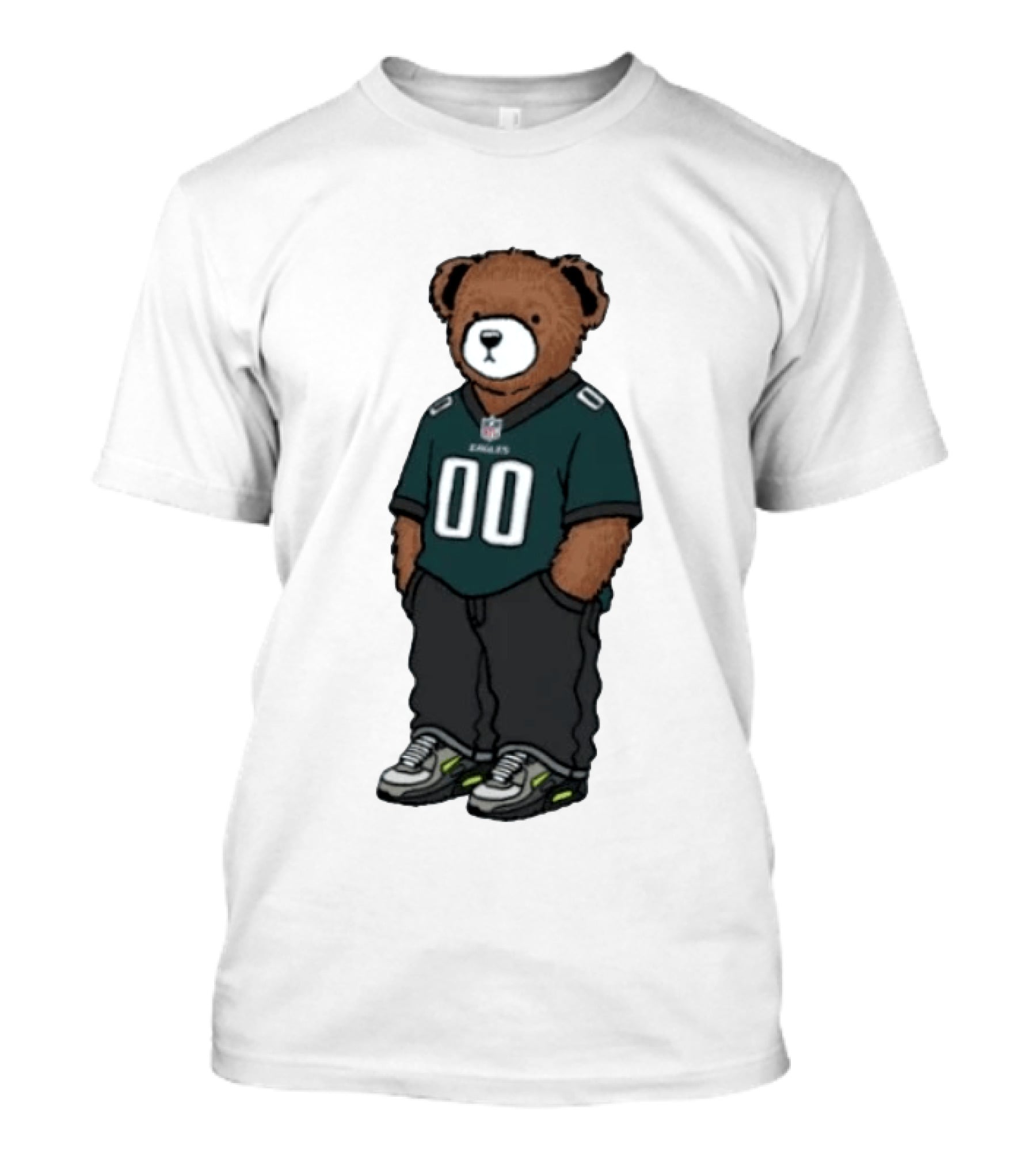Philadelphia Eagles Teddy Bear Jersey 00 Team Spirit Fan T-Shirt
