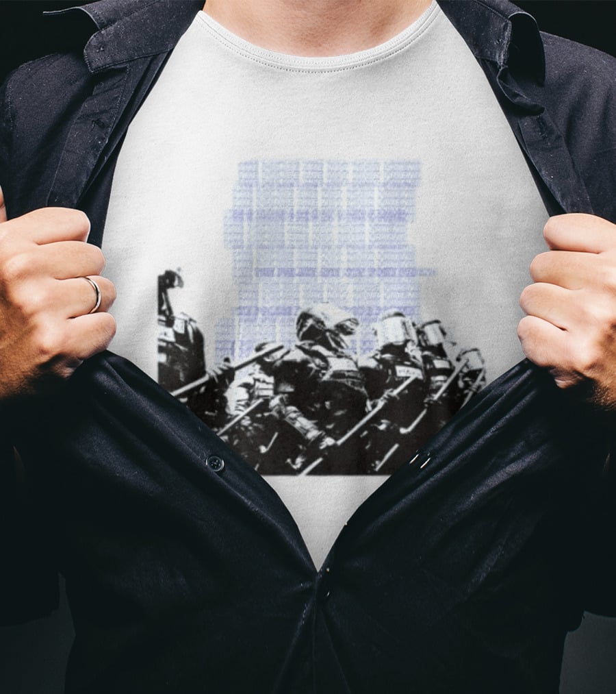 The Police Are Not Your Friend Protest Activism Text Riot Police Formation T-Shirt