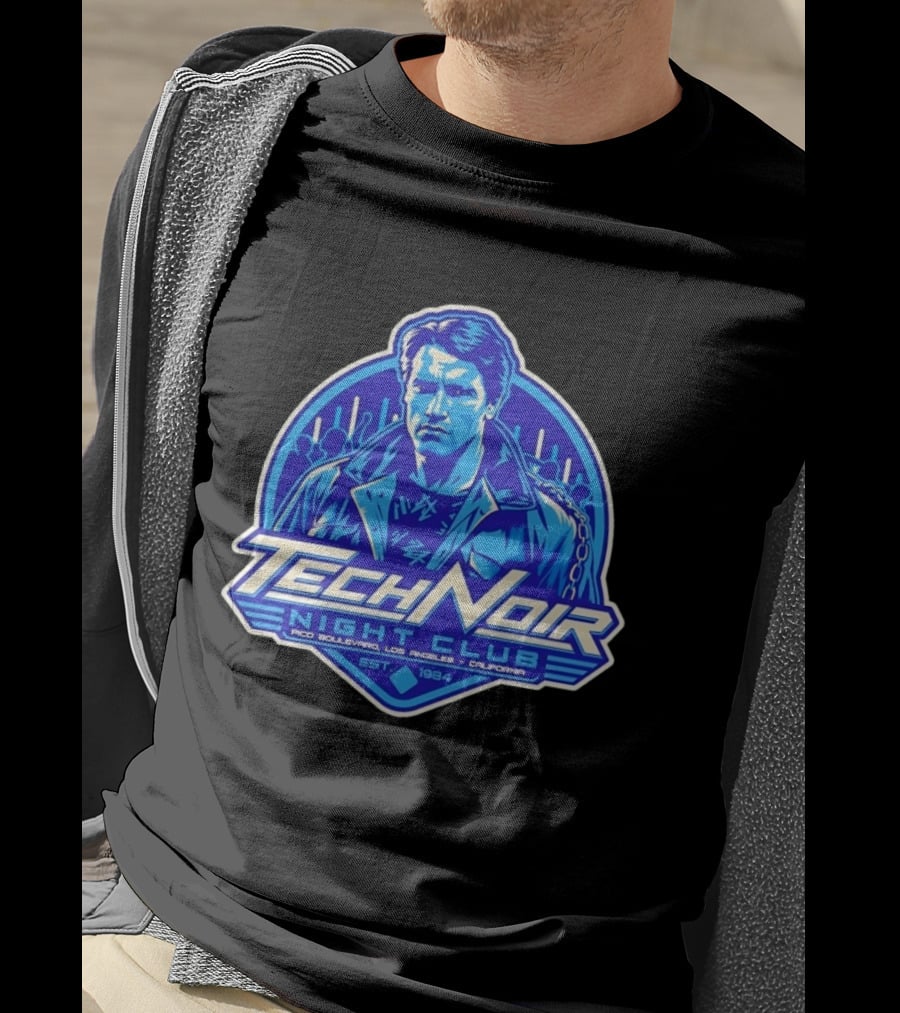 Arnold Schwarzenegger Tech Noir Night Club Pico Boulevard Los Angeles California Est 1984 T-Shirt