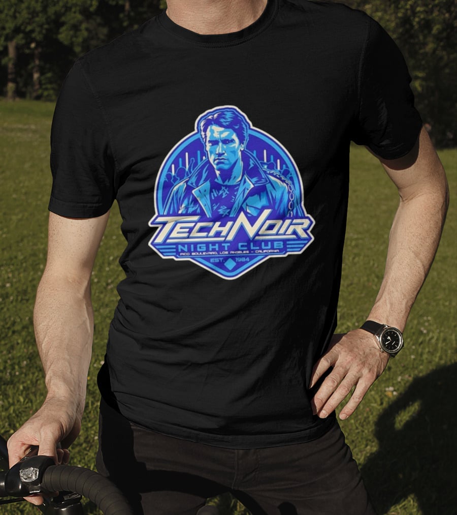 Arnold Schwarzenegger Tech Noir Night Club Pico Boulevard Los Angeles California Est 1984 T-Shirt