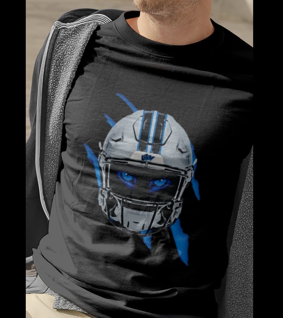 Carolina Panthers CLT Blue Eyes Helmet Football T-Shirt