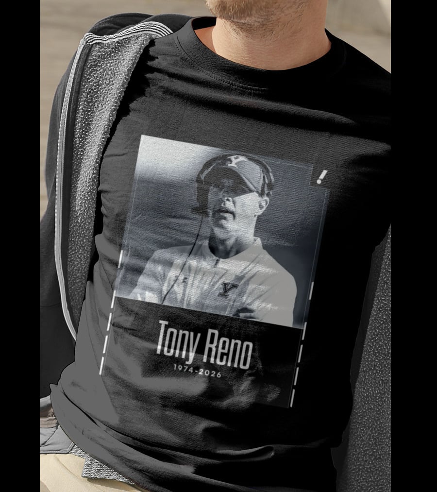 Tony Reno 1974 2026 Yale Coach Memorial T-Shirt