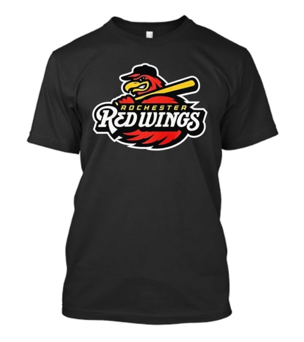 Rochester Red Wings Baseball Team Batting Bird T-Shirt