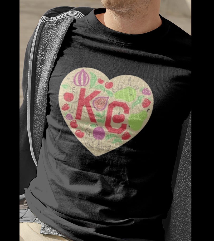 KC Heart Fruits And Figures Kansas City Giving Grove T-Shirt