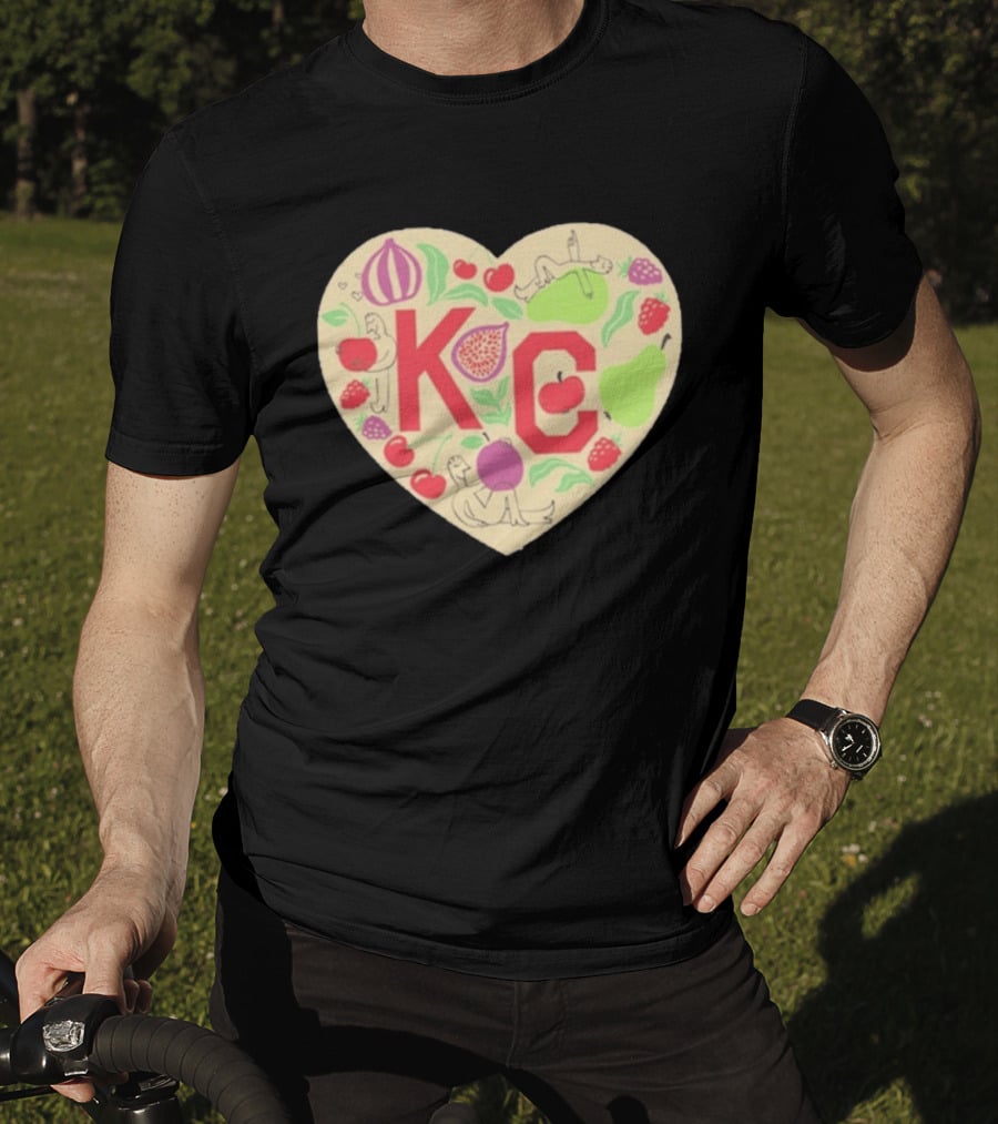 KC Heart Fruits And Figures Kansas City Giving Grove T-Shirt