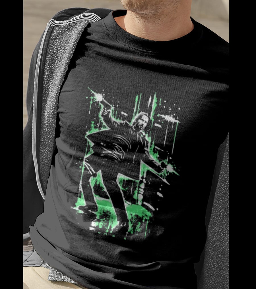 Keanu Reeves John Wick Action Paint Splatter T-Shirt