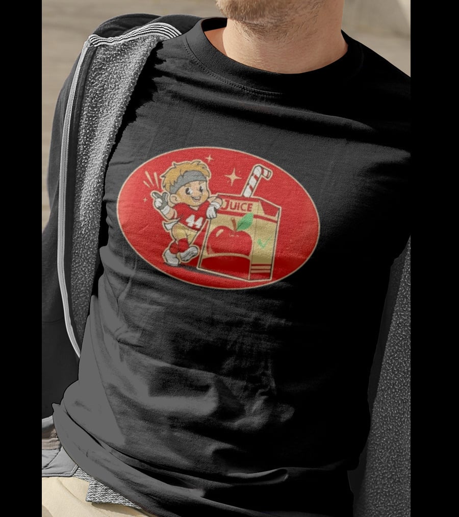 San Francisco 49ers Kyle Juszczyk Juice Box Cartoon 44 Football Player T-Shirt