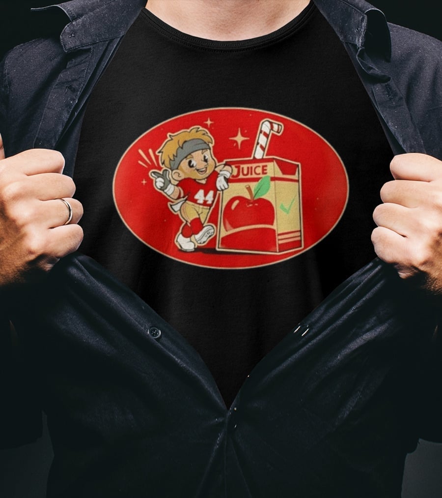 San Francisco 49ers Kyle Juszczyk Juice Box Cartoon 44 Football Player T-Shirt