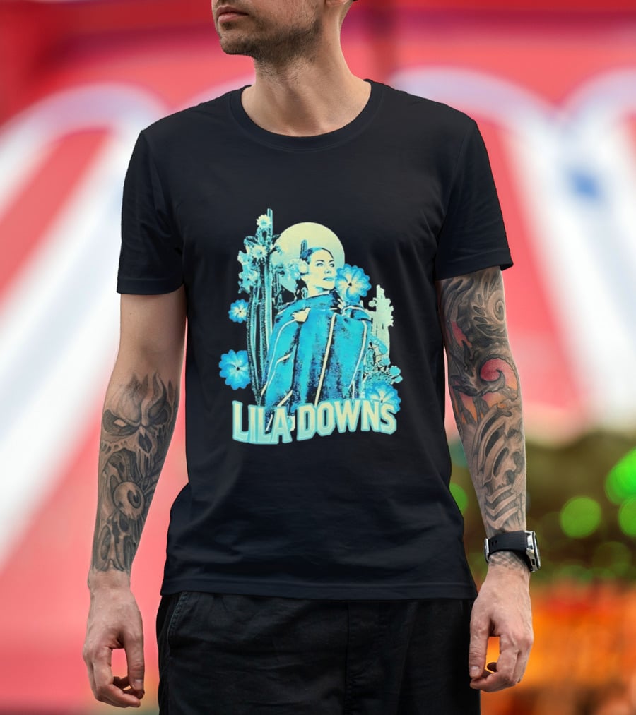 Lila Downs Mexican Cactus Floral T-Shirt