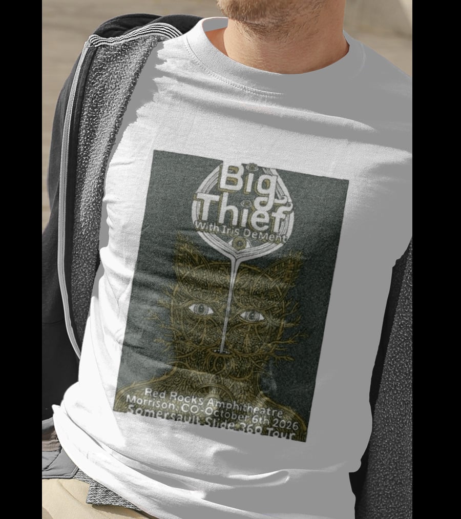 Big Thief With Iris Dement October 6 2026 Red Rocks Amphitheatre Somersault Slide 360 Tour Event Morrison CO T-Shirt