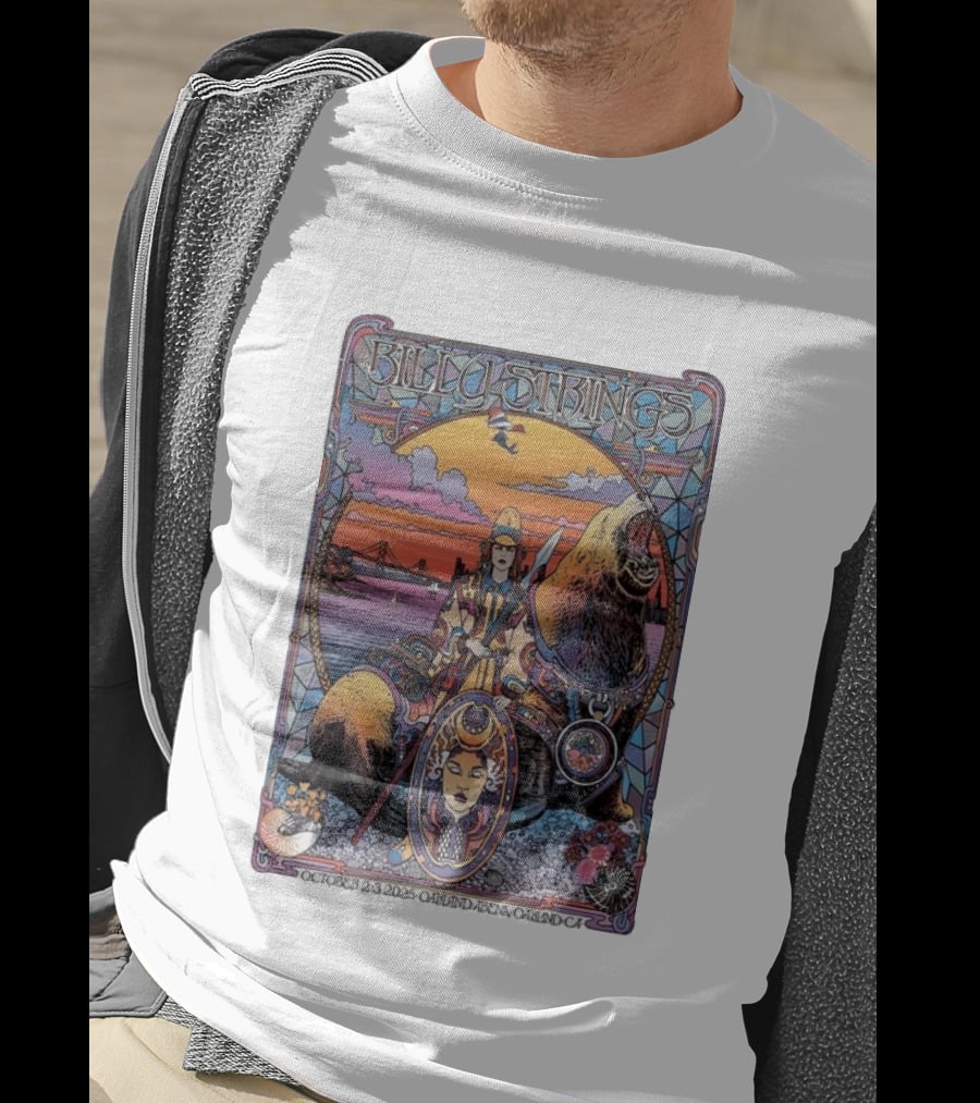Billy Strings October 2 3 2026 Oakland Arena Vibrant Seal And Bay Bridge T-Shirt