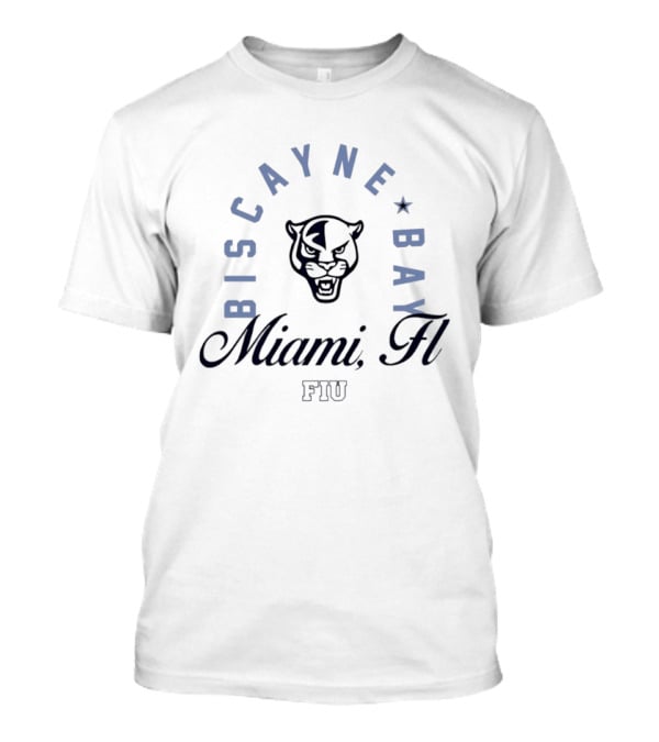 Biscayne Bay Miami FL FIU Panthers Logo Florida International University T-Shirt