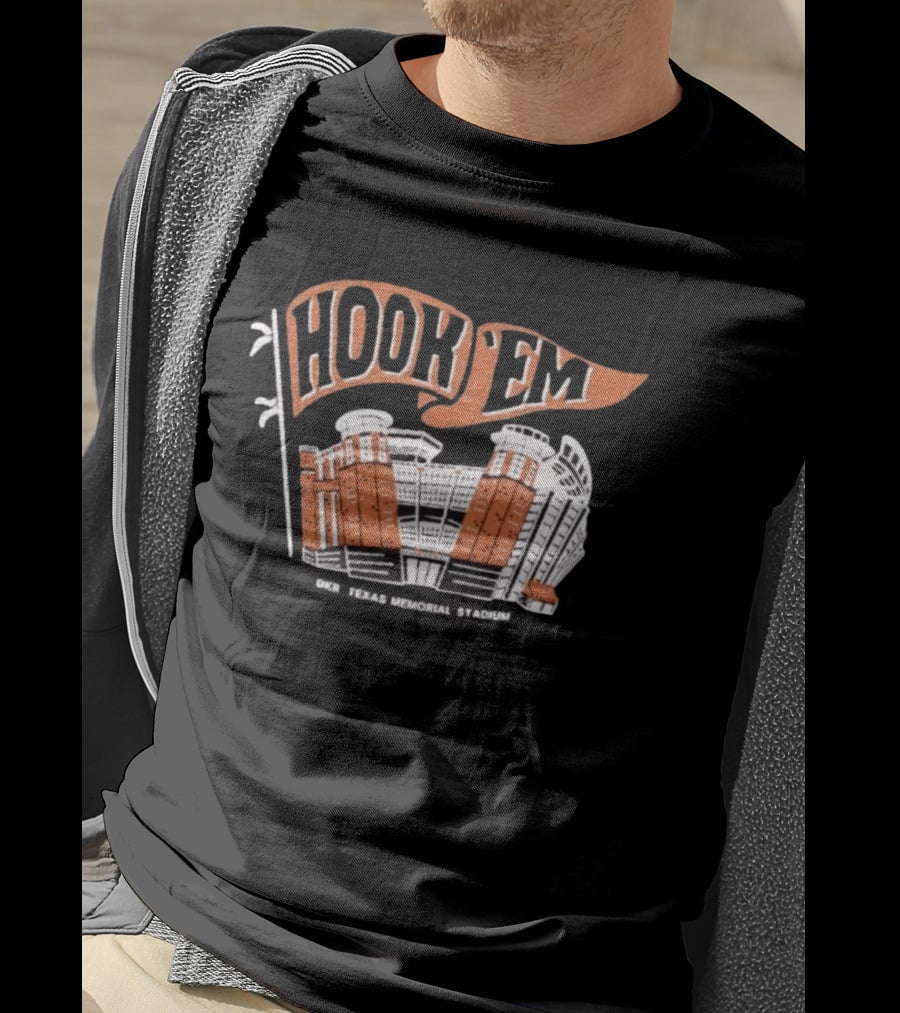 Hook 'Em DKR Texas Memorial Stadium Flag T-Shirt