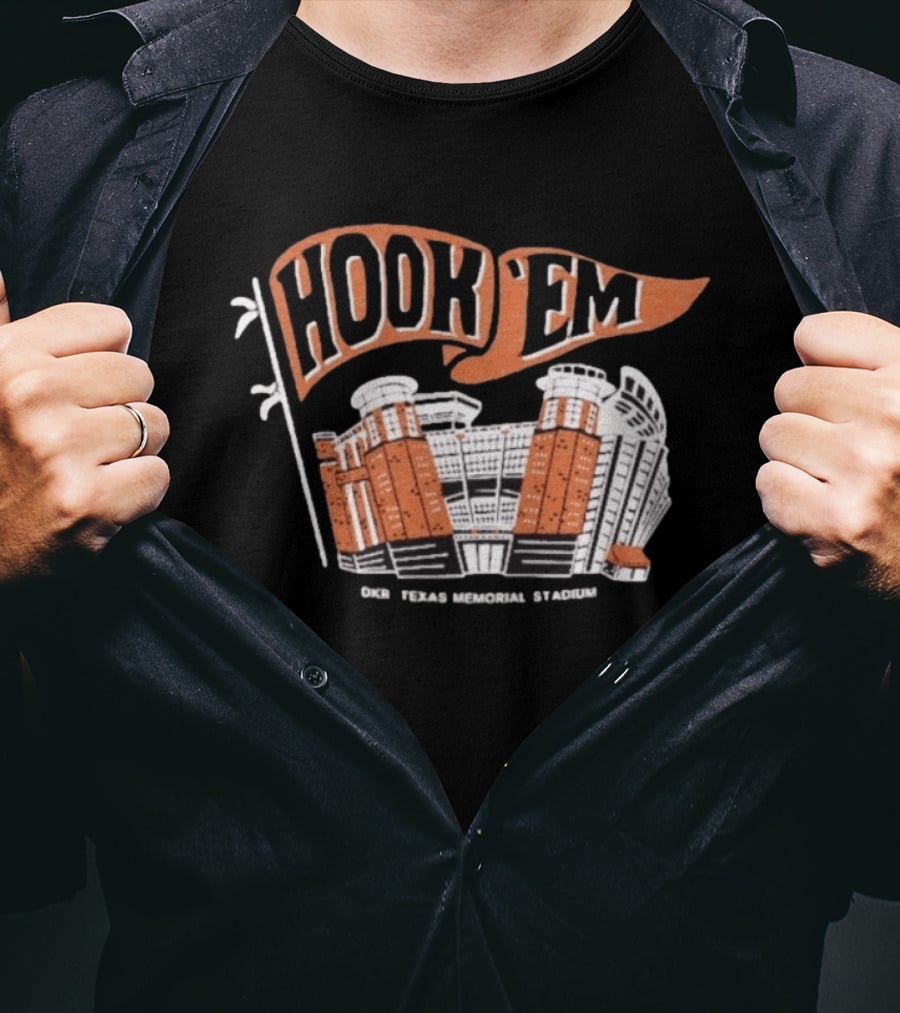 Hook 'Em DKR Texas Memorial Stadium Flag T-Shirt