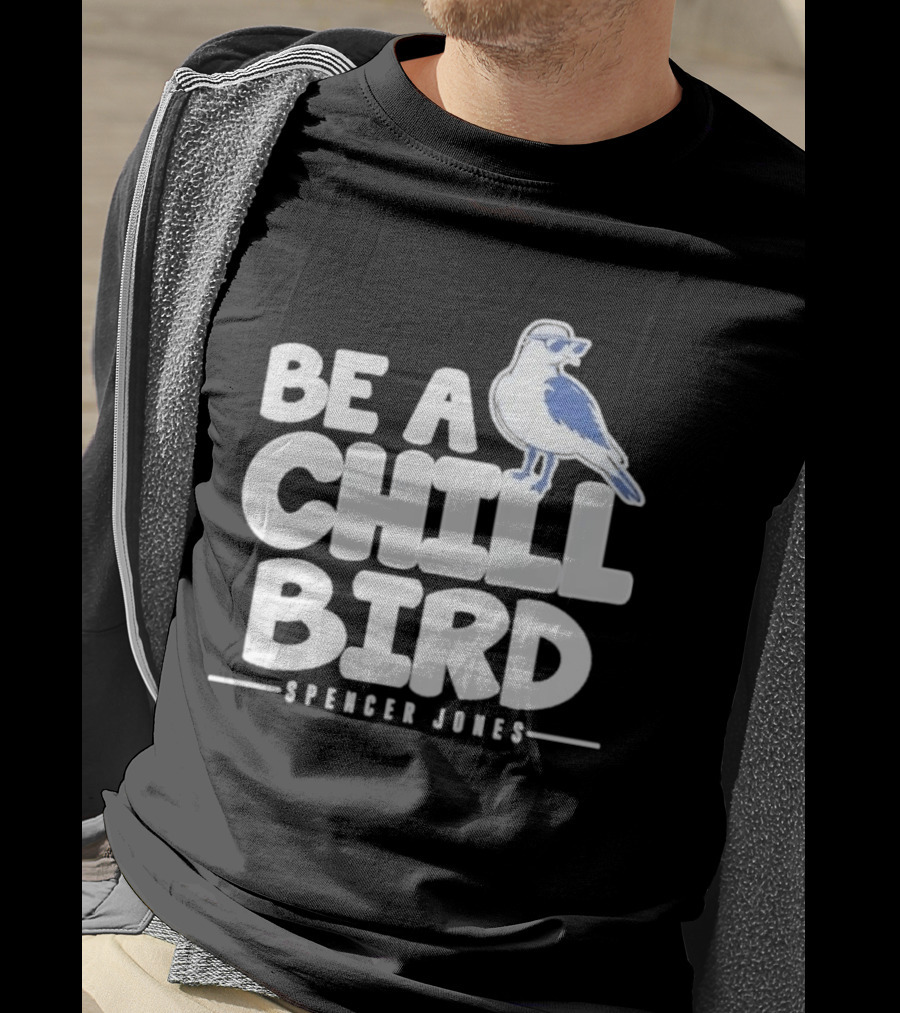 Be A Chill Bird Spencer Jones Vintage Style Bird Wearing Sunglasses T-Shirt