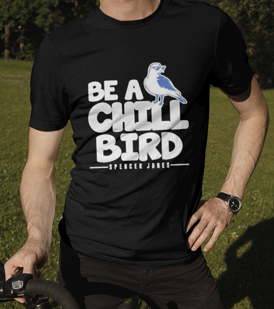 Be A Chill Bird Spencer Jones Vintage Style Bird Wearing Sunglasses T-Shirt