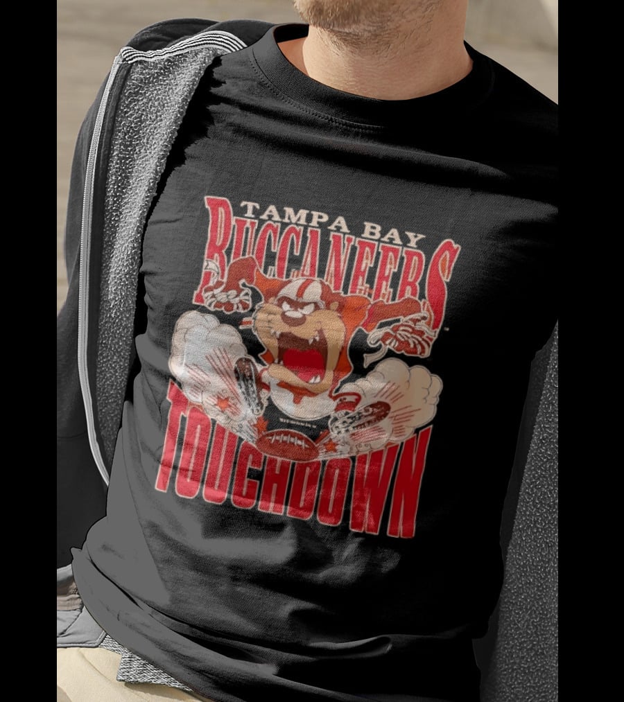 Tampa Bay Buccaneers Taz Touchdown 1993 Football Cartoon T-Shirt