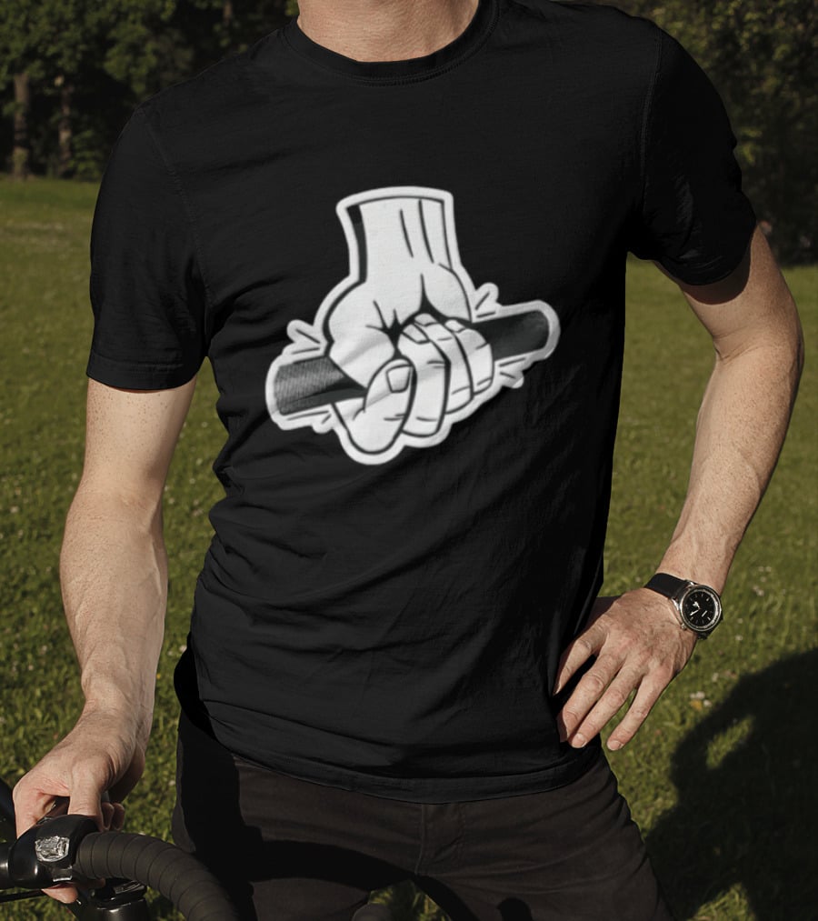 Hand Holding Black Bar T-Shirt