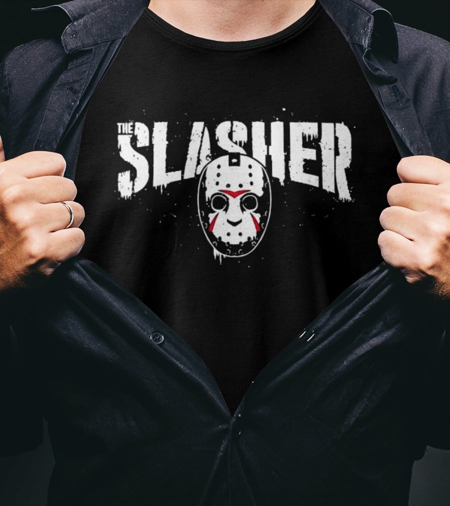 The Slasher Jason Voorhees Hockey Mask Friday The 13th T-Shirt