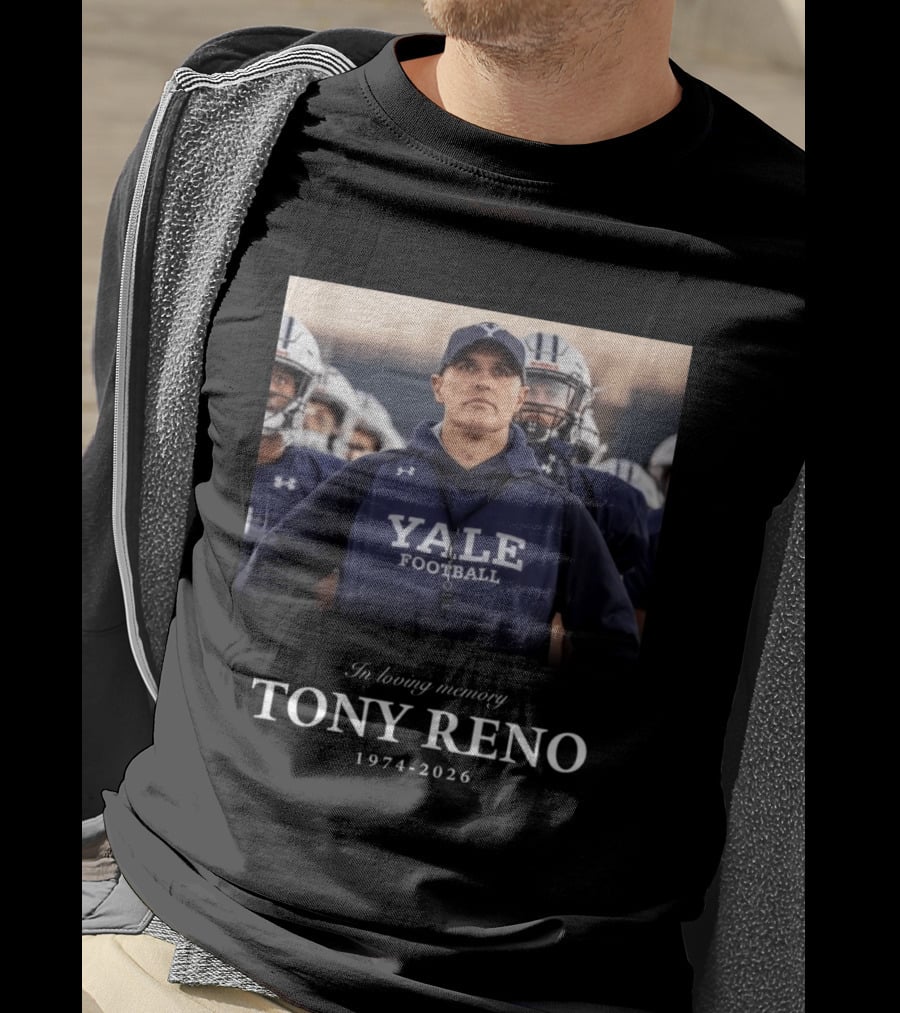 In Loving Memory Yale Football Tony Reno 1974 2026 T-Shirt