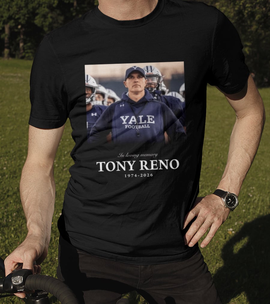In Loving Memory Yale Football Tony Reno 1974 2026 T-Shirt