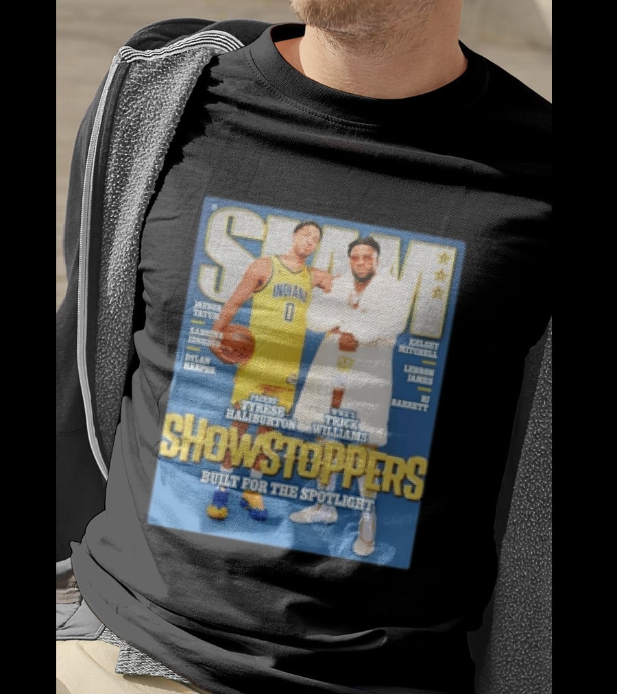 Slam Featuring Tyrese Haliburton And Trick Williams Showstoppers Built For The Spotlight T-Shirt