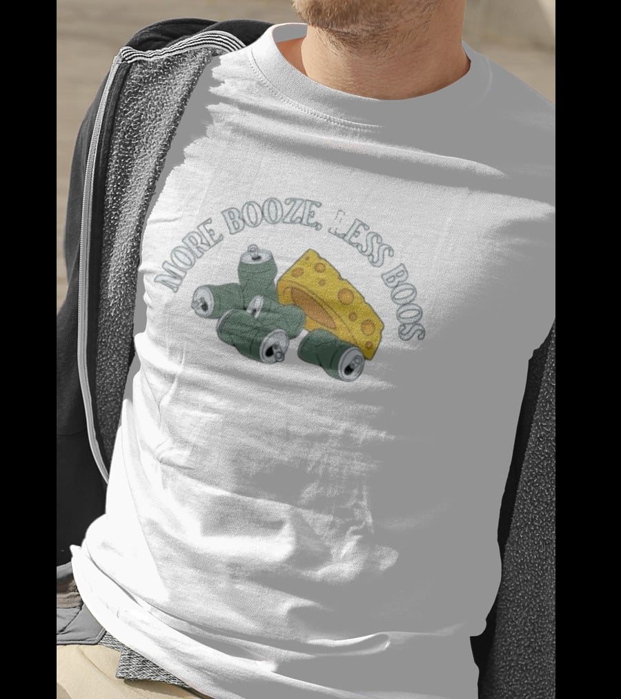 Green Bay Packers More Booze Less Boos Beers And Cheese T-Shirt