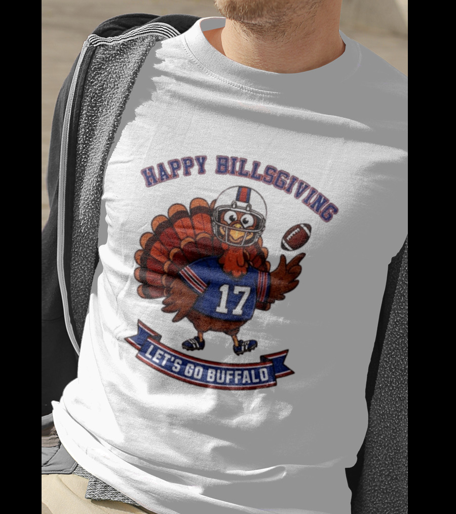 Happy Billsgiving Let's Go Buffalo Turkey 17 Football T-Shirt