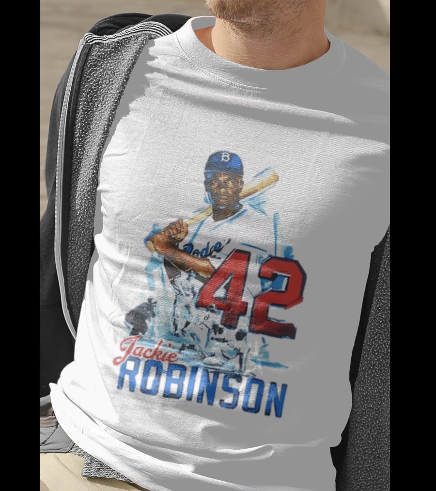 Jackie Robinson Brooklyn Dodgers Legendary Number 42 T-Shirt