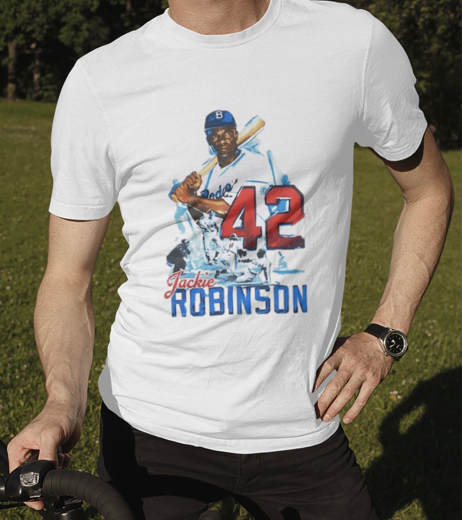 Jackie Robinson Brooklyn Dodgers Legendary Number 42 T-Shirt
